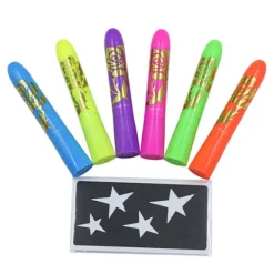 Fluorescerande Kroppsmålningskritor Tvättbara Luminescerande Pigment för Ansikte och Kropp> Smink