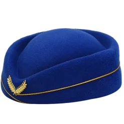 Flygvärdinna mössa Ull flygvärdinna flygvärdinna hatt> Huvudbonader