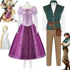Flynn Rider Trassel Rapunzel Karneval Maskerad Cosplay Kostym Prinsessa Vuxen Endast Peruk One Size><noscript><img width=