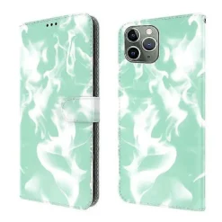 Fodral Moln Dimma Mönster Horisontell Flip Läderfodral Med Hållare & Kortplats & Plånbok För Iphone 11 Pro (mintgrön)> Peruker