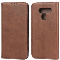 För LG K50 Kalvtextur Magnetisk Horisontell Flip Läderfodral> Smink