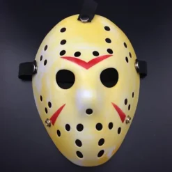 Fredagen den 13:e Jason Mask för Halloween och fest - Gul/Röd Gul> Masker
