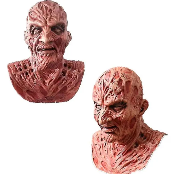 Freddy Krueger Latex Mask Karneval Halloween Realistisk Vuxen Fest Läskig Cosplay Prop> Masker