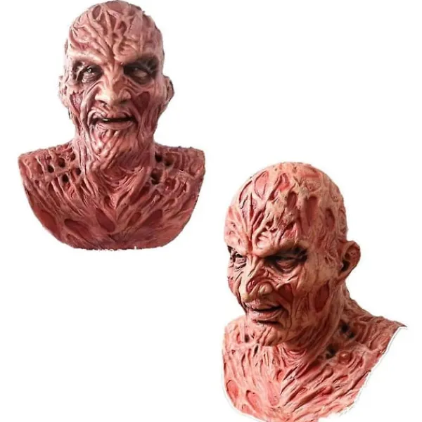 Freddy Krueger Latexmask Karneval Halloween Realistisk Vuxen Del> Masker