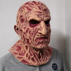 KOOLYOU Freddy Krueger Mask Halloween Film En Mardröm På Elm Street Terror Party Cosplay Kostym Rekvisita Horror Latex Huvudbonad mask> Masker