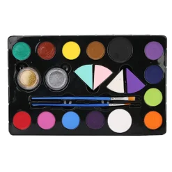 14-färgad ansikts- och kroppsmålning Makeup Cosplay Målningsset, Giftfri Vattentät Ansiktsmålningssats för Vuxna & Barn Halloweenfest Kostymmakeup> Smink