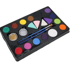 14-färgad ansikts- och kroppsmålning Makeup Cosplay Målningsset, Giftfri Vattentät Ansiktsmålningssats för Vuxna & Barn Halloweenfest Kostymmakeup> Smink