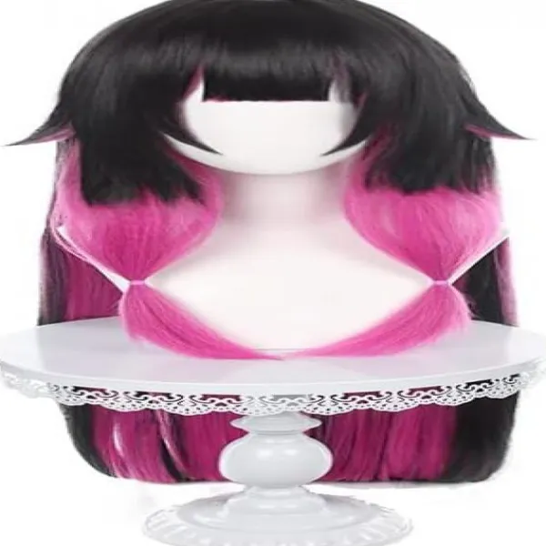 Färgad lager Columbina Damselette Genshin Impact Cosplay peruk för kvinnor och flickor> Peruker