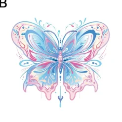 Färgglad fjärilstatuering klistermärke söt långvarig vattentät klistermärke för tjej> Smink