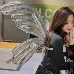 HEET Färgglad ängel fjärilsving ballong grattis på födelsedagen barn D A12><noscript><img width=