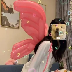 HEET Färgglad ängel fjärilsving ballong grattis på födelsedagen barn D A12><noscript><img width=