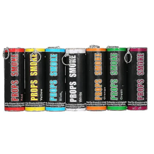 Färgglad Rök Effekt Show Rök Fotografi Rekvisita Dragring Typ Färg Rök Tub Bomb Film Special> Smink