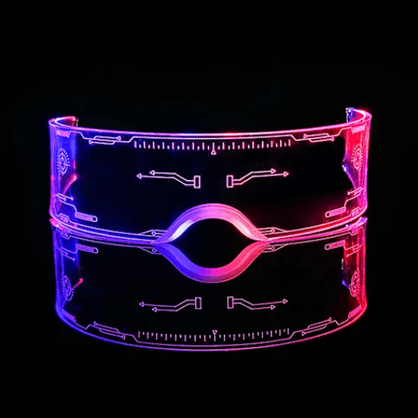 Färgglada LED-glasögon med belysning, festbar musikfestival, kors> Tillbehör