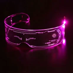 Färgglada lysande glasögon 7 lägen justerbar LED-belysning skyddsglasögon Bar KTV Disco Jul Halloween Party rekvisita glödande glasögon> Tillbehör