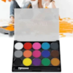 15-färgs giftfritt vattenbaserat sminkset för ansikte och kropp><noscript><img width=