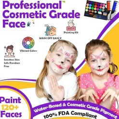 42-färgs Silver Kroppsmålningsset Giftfritt><noscript><img width=