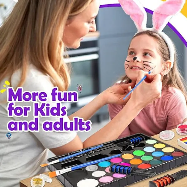 42-färgs Silver Kroppsmålningsset Giftfritt> Smink