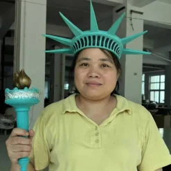 LEIGELE Frihetsgudinnans krona pannband Frihetsgudinnans fackel rekvisita Halloween kostym tillbehör för kvinnor Cosplay Party (LGL)><noscript><img width=