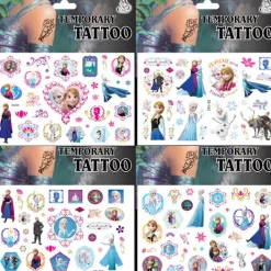 Frozen Tatueringar - 4 Ark - Flerfärgade Tatueringar för Barn> Smink