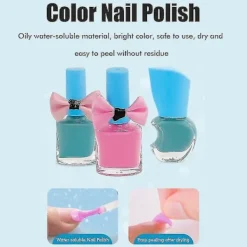 Frozen-tema Barnens Tvätbara Sminkväska Sminkleksaker Resväska Jul Födelsedagspresent Set Flicka><noscript><img width=