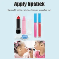 Frozen-tema Barnens Tvätbara Sminkväska Sminkleksaker Resväska Jul Födelsedagspresent Set Flicka><noscript><img width=