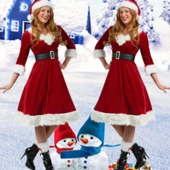 Fru Claus Santa Juldräkt för kvinnor M M> Dräkter