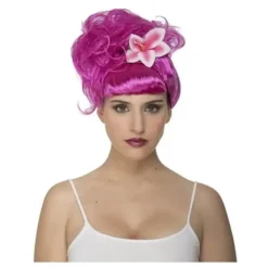 Fuchsia sångperuk samlad med Flo Fuchsia, Flerfärgad> Peruker
