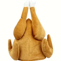 FMYSJ Funky Kalkonben Kockhatt för Thanksgiving & Jul - Polyester, Perfekt för Julbord & Fotorekvisita (FMY)> Huvudbonader