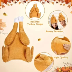 FMYSJ Funky Kalkonben Kockhatt för Thanksgiving & Jul - Polyester, Perfekt för Julbord & Fotorekvisita (FMY)><noscript><img width=
