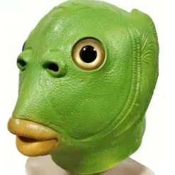 Funny Fish Mask Latex Headgear Fish Monster Mermaid Halloween Cosplay Dress Up Mask -a> Masker