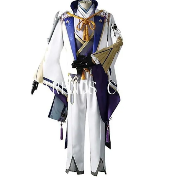 Game Genshin Impact Kamisato Ayato Cosplay Kostym Cosplay Ayato Full Set Ayato Outfits Perfermance Halloween Cosplay Anime Z XXL Costume Wig> Dräkter
