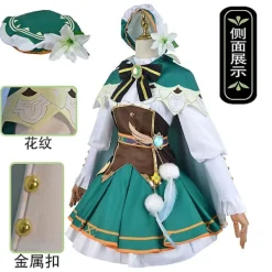 Game Genshin Impact Venti Cosplay Dräkt Outfit Anime Cosplay Halloween Kostymer Dam Venti Kostym Full Set Uniform XL><noscript><img width=