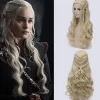 Game Of Thrones Daenerys Targaryen Cosplay Peruk Syntetiskt Hår Långt Vågigt Dragon Of Mother Peruker Halloween Festdräkt För Kvinnor> Peruker
