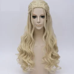 Game Of Thrones Daenerys Targaryen Cosplay Peruk Syntetiskt Hår Långt Vågigt Dragon Of Mother Peruker Halloween Festdräkt För Kvinnor><noscript><img width=