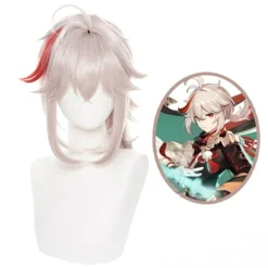 Game Styled Beige Genshin Impact Cosplay Kazuha Wig Cosplay Hai White one size> Peruker