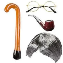 Gammal Dam Kostymset Mormor för Dam Halloween Utklädnad (StyleC)> Peruker