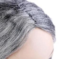 YIXI Gammal dam Mormor Mormor Grå Peruk Bun Hår Mormor Maskeraddräkt><noscript><img width=