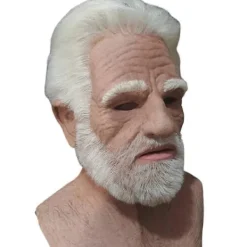 FMYSJ Gammal Man Ansiktsmask Latex Realistisk Mask, Halloween Krypande Rynka Gammal Person Mask Huvudbonad Hjälm Vuxen Maskeradklädsel Kostym Rekvisita (FMY) | Fyndiq><noscript><img width=