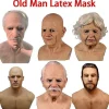 Gammal Man Skräckmask Cosplay Helhuvud Latexmask Halloween Skräck Rolig Cosplay Party> Masker