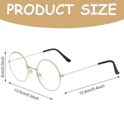 Gammal Mans Kostym Glasögon Tomte Glasögon Guld Runda Glasögon Klara Linser Glasögon För (LGL)> Tillbehör