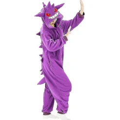 Gengar Dräkt Heldress Pyjamas Halloween Jul One Piece Kigurumi för Män Kvinnor - WELLNGS S><noscript><img width=