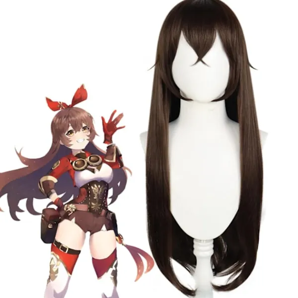 Genshin Impact Amber Cosplay Peruk Genshin Impact Cospl> Peruker