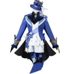 Genshin Impact Fountain Cosplay Kostym Hel Huva Mönster Tyg Focalors Uniform Cosplay Peruk XL> Peruker