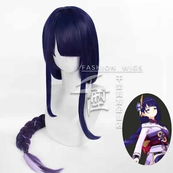 Genshin Impact General Thunder cosplay-peruk General Thunder> Peruker