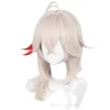 Genshin Impact Kazuha Cosplay Peruk Rosa Blandad Röd Peruk Cosplay> Peruker