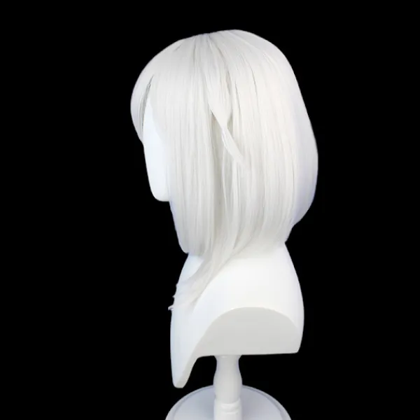 Genshin Impact Paimon Cosplay Peruk Npc Grå Kort> Peruker
