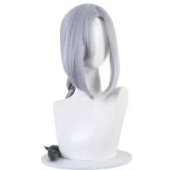 Genshin Impact Shenhe Cosplay Peruk Blå Vit Färg Lång Br><noscript><img width=