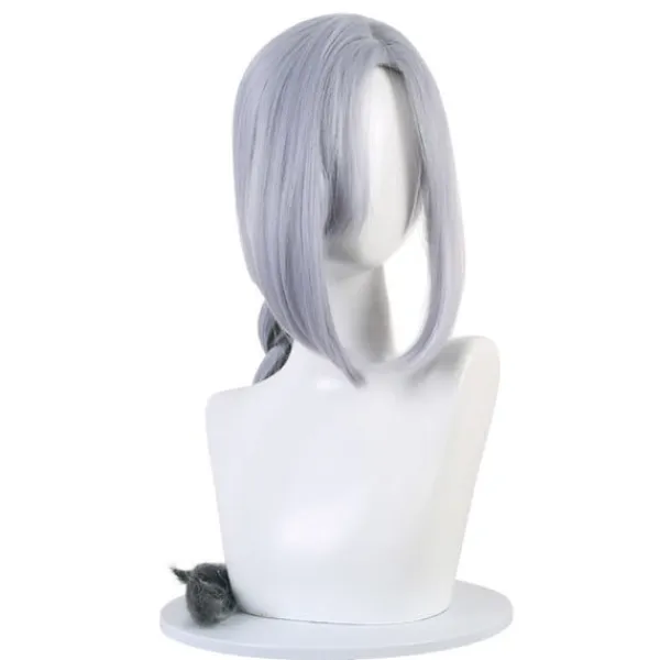 Genshin Impact Shenhe Cosplay Peruk Blå Vit Färg Lång Br> Peruker