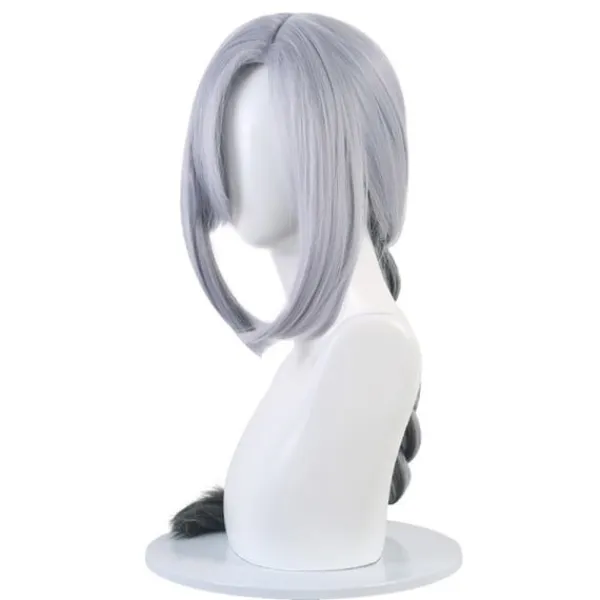 Genshin Impact Shenhe Cosplay Peruk Blå Vit Färg Lång Br> Peruker