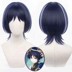 HEET Genshin Impact Wanderer Cosplay Peruk Värmebeständig syntetisk Wi> Peruker